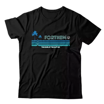 Camiseta Preta Forthem Wolf Blue Beach - CMPTFT39 - Forthem ®