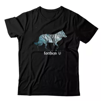 Camiseta Preta Forthem Wolf Viking - CMPTFT46 - Forthem ®