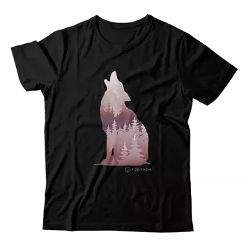Camiseta Preta Forthem Wolf Florest - CMPTFT47 - Forthem ®