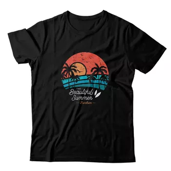 Camiseta Preta Forthem Wolf Sunset Beach - CMPTFT5 - Forthem ®