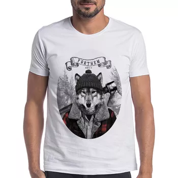 Camiseta Lobo Lenhador - 41270001 - Forthem ®