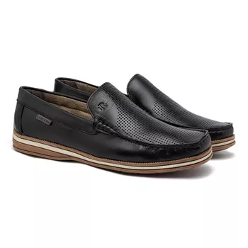 Mocassim Masculino Laroche Arpoador em Couro - Preto - Calçados Laroche