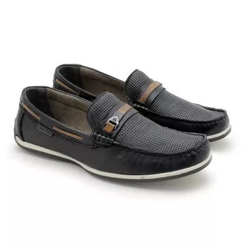 Mocassim Paraty Masculino de Couro - Preto - Calçados Laroche