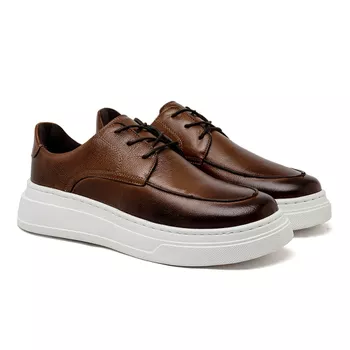 Sapatenis Casual Masculino Laroche Toquio em Couro - Chocolate - Calçados Laroche