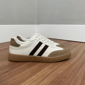 Tênis Maitê Off White/Café - B616 - Outlet Banana Rosa