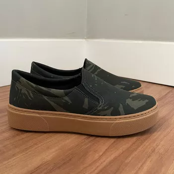 Slip On Melina - Suede Linhaça Sola Castanha | Outlet Banana Rosa