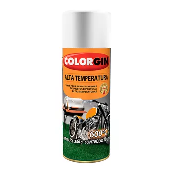 Spray Alta Temperatura Branco Fosco - Colorgin - PinteDecore