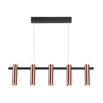 Pendente Tubi Cobre / Preto 5xled 7w - PinteDecore