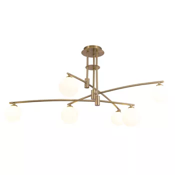 Plafon Calder Dourado / Branco 6xg9 Max 7w - PinteDecore