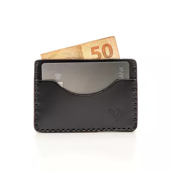 Carteira Porta Cartão Preto Atacado - Rambourg | Sapatos em Couro