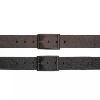 Cinto Casual Em Couro Dupla Face 4 cm largura Preto / Café - Rambourg | Sapatos em Couro
