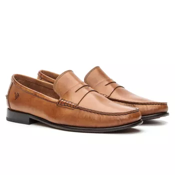 Sapato Mocassim Em Couro Sola De Couro com Antiderrapante Absolut Caramelo - Rambourg | Sapatos em Couro