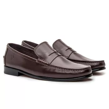 Sapato Mocassim Em Couro Sola De Couro com Antiderrapante Absolut Café - Rambourg | Sapatos em Couro