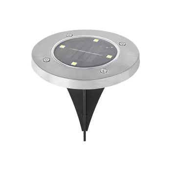 Luminária LED Solar Aço Escovado Para Jardim 6.500K - Noll - Ritec Máquinas e Ferramentas