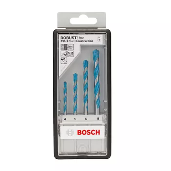 Jogo brocas Bosch CYL-9 Multimaterial Ø 4-5-6-8 mm 4 peças - Ritec Máquinas e Ferramentas