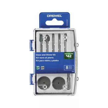 Kit De Acessórios de Micro Retífica para Vidro e Pedra 9pçs 735 - Dremel - Ritec Máquinas e Ferramentas