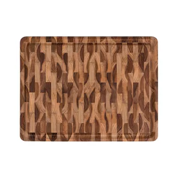 Tábua de Churrasco em Madeira Invertida Teca 45x35cm - Tramontina - Ritec Máquinas e Ferramentas