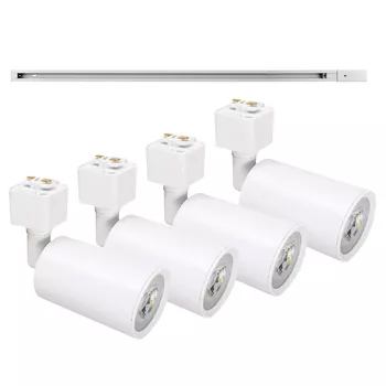 Kit Trilho Eletrificado p/ Spot Led 1M + 4 Spots 7W 6.500K Branco - Noll Led - Ritec Máquinas e Ferramentas