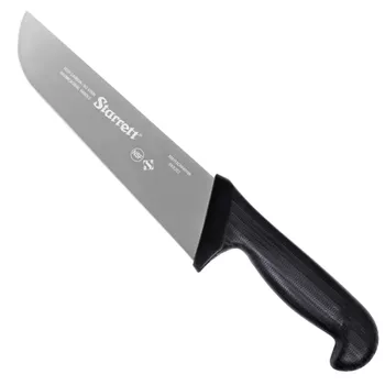 Faca de Carne Para Refile Aéreo Lâmina Reta Larga 10'' Com Cabo Preto (BKB203-10) - Starrett - Ritec Máquinas e Ferramentas