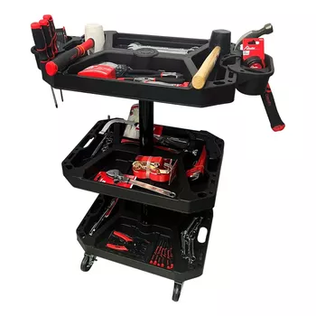 Carrinho Para Ferramentas Com 3 Bandejas Modulares (326085) - Tactix - Ritec Máquinas e Ferramentas