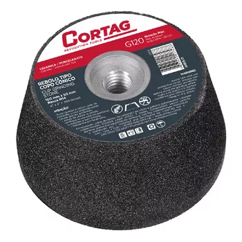Rebolo Cônico Tipo Copo G-120 / 100mm (61750) - Cortag - Ritec Máquinas e Ferramentas