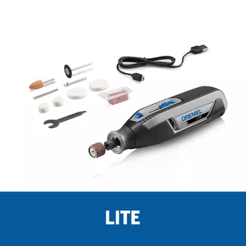 Micro Retífica Lite a Bateria com 10 Acessórios - Dremel - Ritec Máquinas e Ferramentas