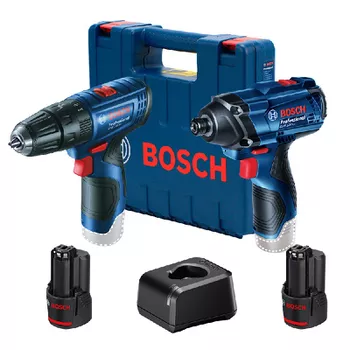 Kit Bosch Furadeira e Parafusadeira GSB 120-LI e Chave de Impacto GDR 120-LI 12V - Ritec Máquinas e Ferramentas