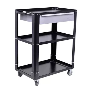 Carrinho Para Ferramentas Desmontável Com 1 Gaveta Preto (CD02) - Fercar - Ritec Máquinas e Ferramentas