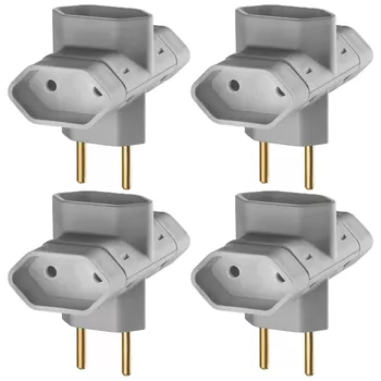 Kit Pino Tipo ''T'' 3 Saídas 10A - 250V Com 4 Unidades (1213) - Ilumi - Ritec Máquinas e Ferramentas