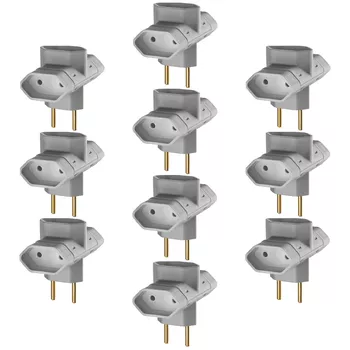 Kit Pino Tipo ''T'' 3 Saídas 10A - 250V Com 10 Unidades (1213) - Ilumi - Ritec Máquinas e Ferramentas