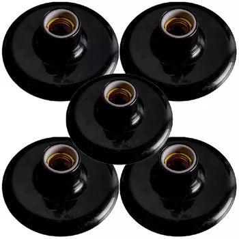 Kit Plafon de Porcelana Preto 100W - 250V Com 5 Unidades (180831) - Ilumi - Ritec Máquinas e Ferramentas