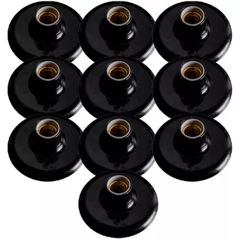 Kit Plafon de Porcelana Preto 100W - 250V Com 10 Unidades (180831) - Ilumi - Ritec Máquinas e Ferramentas