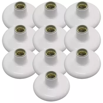 Kit Plafon de Porcelana Branco 100W - 250V Com 10 Unidades (180931) - Ilumi - Ritec Máquinas e Ferramentas
