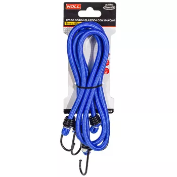 Kit 2 Cordas Elásticas com Gancho 8mm x 80cm (772,0001) - Noll - Ritec Máquinas e Ferramentas