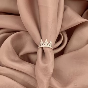 Anel Coroa Prata 925 - 10122211 - Roanne Jóias