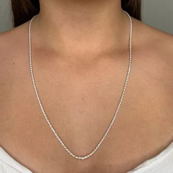 Corrente Cordão Baiano Prata 925 - 105927 - Roanne Jóias