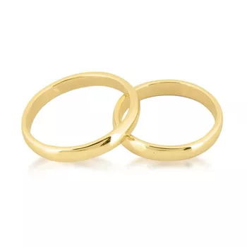 Aliança Abaulada com Banho de Ouro 18k - 106996 - Roanne Jóias