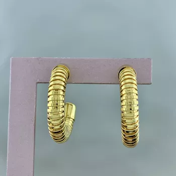 Argola Folheado Semijoia - 106434 - Roanne Jóias