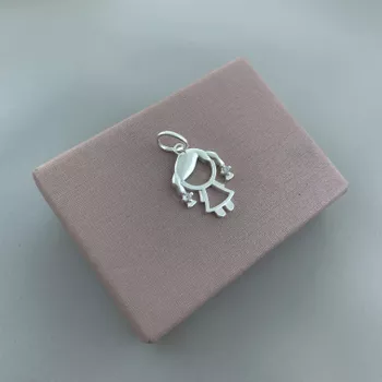 Pingente Menina com Zirconia Prata 925 - 101183064 - Roanne Jóias
