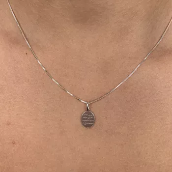 Corrente com Pingente Entrego,Confio,Aceito,Agrade... - Roanne Jóias