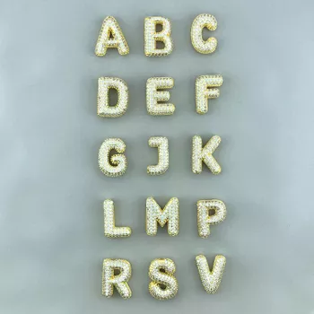 Pingente Letras Trabalhadas com Zirconia Semijoia ... - Roanne Jóias