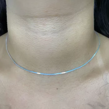 Corrente Rabo Rato Quadrado 40cm 4,9gr Prata 925 -... - Roanne Jóias