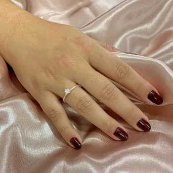 Anel Solitario Zirconia 4mm Prata 925 - 1011832569 - Roanne Jóias