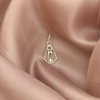 Pingente Nossa Senhora Vazada Prata 925 - 10118328... - Roanne Jóias