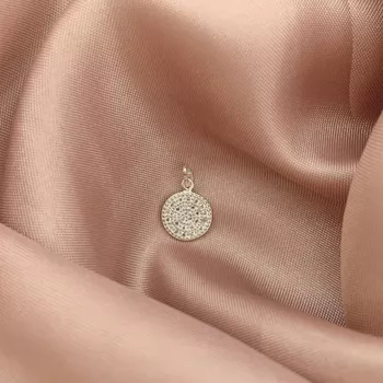Pingente Redondo com Zirconia Prata 925 - 10118329... - Roanne Jóias