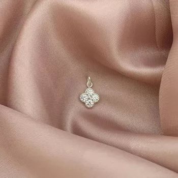 Pingente Trevo com Zirconia Prata 925 - 1011832889 - Roanne Jóias