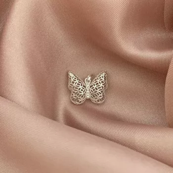 Pingente Borboleta Rendada Prata 925 - 1011832886 - Roanne Jóias