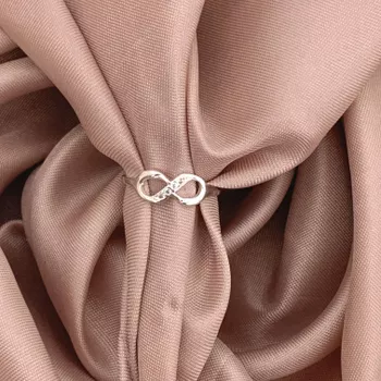 Anel Infinito com Zirconia Prata 925 - 1011832819 - Roanne Jóias