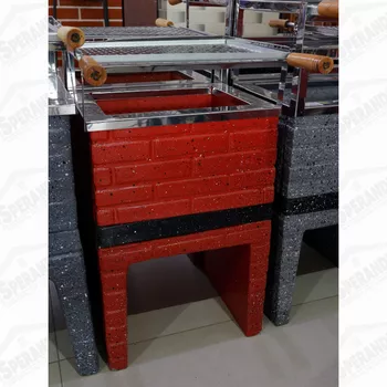 CHURRASQUEIRA TIJOLINHO PEQUENA - VERMELHA 