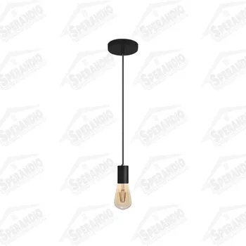 PENDENTE VINTAGE ALUM. LISO CABO PP PRETO 1XE27 - 1,5M PRETO - BLUMENAU